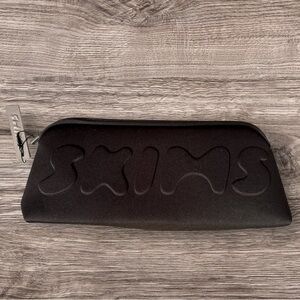 NWT Skims Neoprene Zip Makeup Travel Pouch Black Zipper Bag 13x5